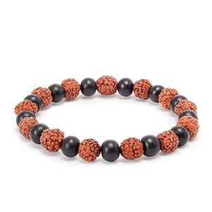 Ebony(karungali) with 5Face Rudraksh Bracelet