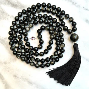 Black Obsidian Mala
