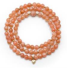 Orange Moon Stone Mala