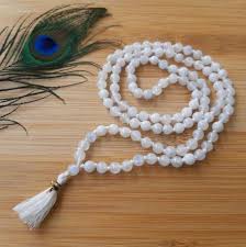 White Moon Stone Mala - Image 3