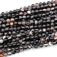 Black Banded Agate Mala - Image 2