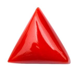 Red Coral Triangle Stone