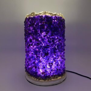 Gemstone Amethyst Table Lamp