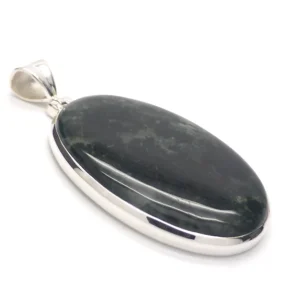 Black Agate Oval Pendant