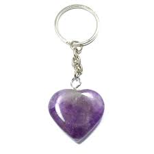 Amethyst Heart Shape Keychain