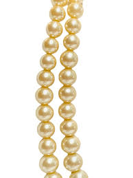 Synthetic Gold Shell Pearl Mala