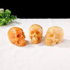 Peach Aventurine Skull
