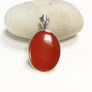 Red Jasper Oval Pendant