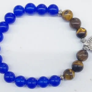 Blue Quartz And Tiger Eye Bracelet