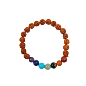 Rudraksha with 7-chakra Bracelet